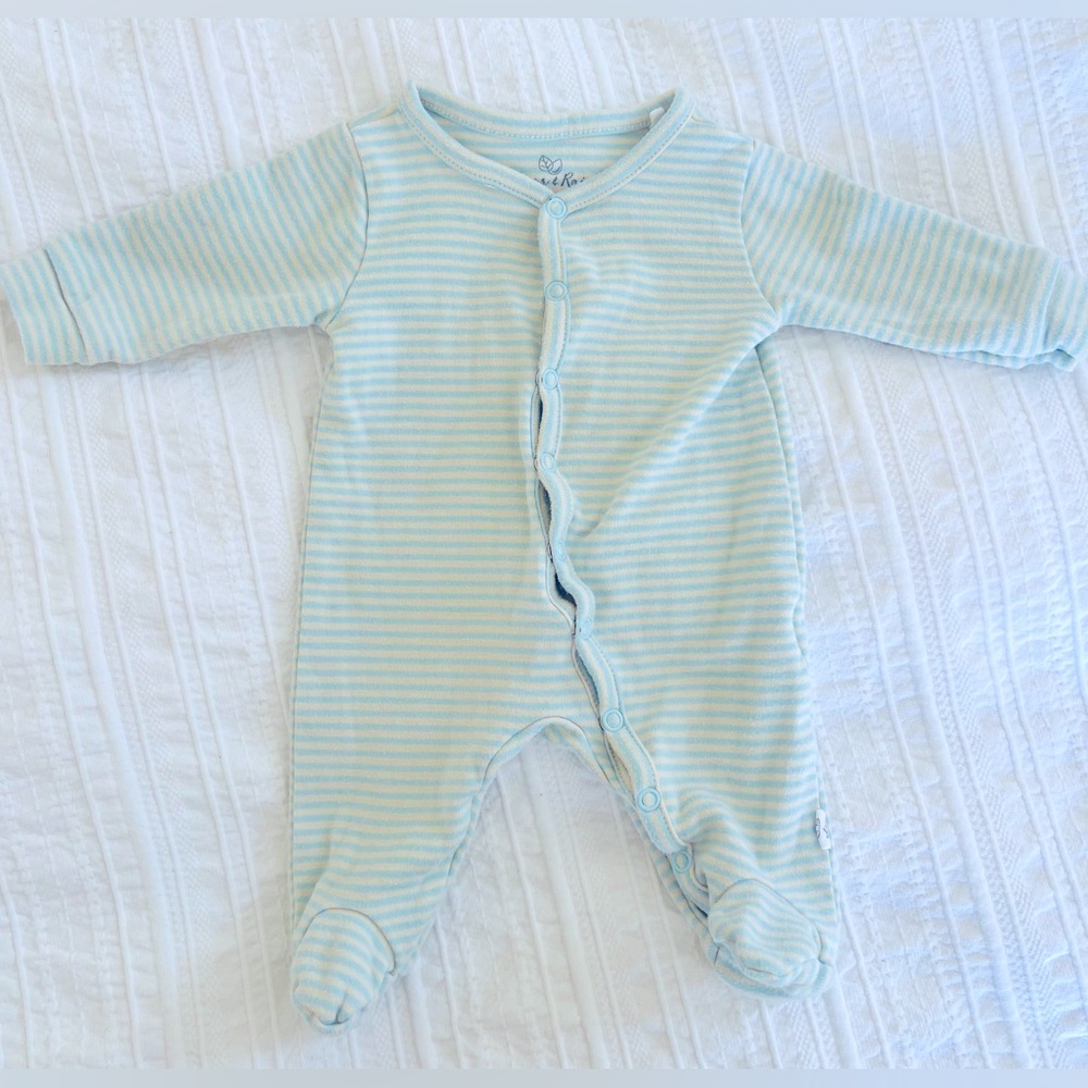 Oliver & Rain newborn onesie - yellow/green unisex